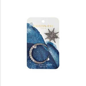 NWT Kristin Ess Star and Moon Clip Set - 2pk
